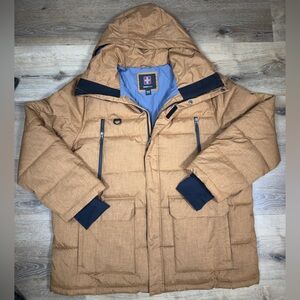Swiss Tech Men's Brown Puffer Jacket 🥶❄️🎿